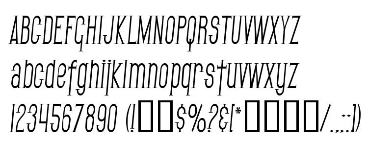 glyphs SF Gothican Condensed Italic font, сharacters SF Gothican Condensed Italic font, symbols SF Gothican Condensed Italic font, character map SF Gothican Condensed Italic font, preview SF Gothican Condensed Italic font, abc SF Gothican Condensed Italic font, SF Gothican Condensed Italic font