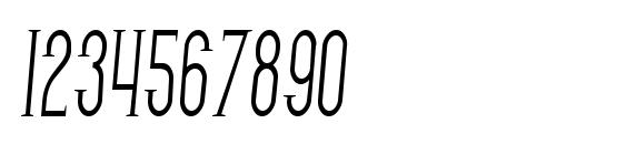 SF Gothican Condensed Italic Font, Number Fonts
