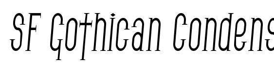 SF Gothican Condensed Italic font, free SF Gothican Condensed Italic font, preview SF Gothican Condensed Italic font