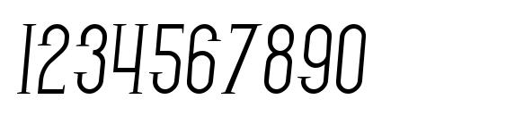 SF Gothican Italic Font, Number Fonts