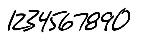 SF Grunge Sans SC Italic Font, Number Fonts