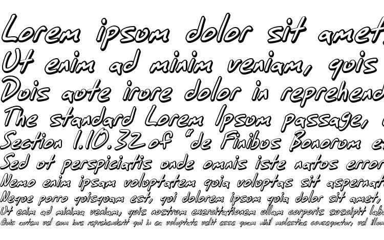 specimens SF Grunge Sans Shadow Italic font, sample SF Grunge Sans Shadow Italic font, an example of writing SF Grunge Sans Shadow Italic font, review SF Grunge Sans Shadow Italic font, preview SF Grunge Sans Shadow Italic font, SF Grunge Sans Shadow Italic font