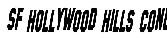 SF Hollywood Hills Condensed Italic Font