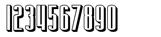 SF Iron Gothic Shaded Font, Number Fonts