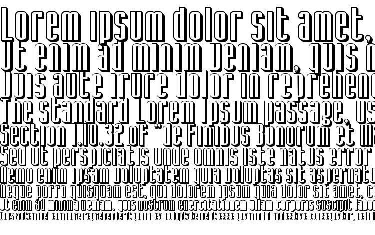 specimens SF Iron Gothic Shaded font, sample SF Iron Gothic Shaded font, an example of writing SF Iron Gothic Shaded font, review SF Iron Gothic Shaded font, preview SF Iron Gothic Shaded font, SF Iron Gothic Shaded font