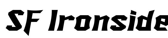 SF Ironsides Extended Italic Font