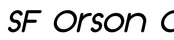 SF Orson Casual Heavy Oblique font, free SF Orson Casual Heavy Oblique font, preview SF Orson Casual Heavy Oblique font