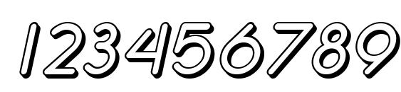 SF Orson Casual Shaded Oblique Font, Number Fonts