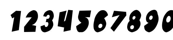 SF Pale Bottom Condensed Oblique Font, Number Fonts