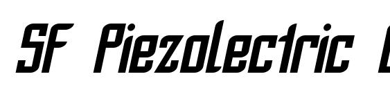 SF Piezolectric Oblique font, free SF Piezolectric Oblique font, preview SF Piezolectric Oblique font