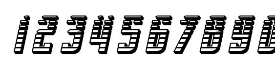 SF Piezolectric SFX Oblique Font, Number Fonts