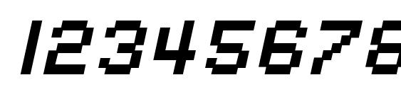 SF Pixelate Bold Oblique Font, Number Fonts