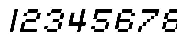 SF Pixelate Oblique Font, Number Fonts