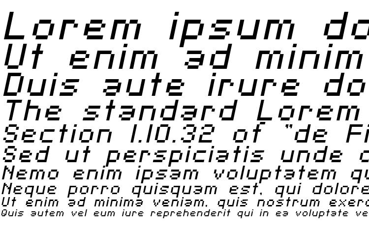 specimens SF Pixelate Oblique font, sample SF Pixelate Oblique font, an example of writing SF Pixelate Oblique font, review SF Pixelate Oblique font, preview SF Pixelate Oblique font, SF Pixelate Oblique font