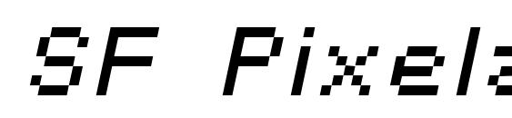 SF Pixelate Oblique font, free SF Pixelate Oblique font, preview SF Pixelate Oblique font