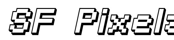 SF Pixelate Shaded Bold Oblique Font