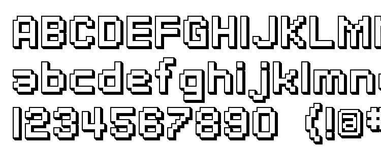 glyphs SF Pixelate Shaded Bold font, сharacters SF Pixelate Shaded Bold font, symbols SF Pixelate Shaded Bold font, character map SF Pixelate Shaded Bold font, preview SF Pixelate Shaded Bold font, abc SF Pixelate Shaded Bold font, SF Pixelate Shaded Bold font