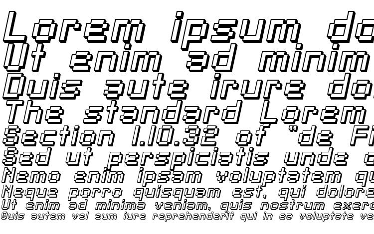 specimens SF Pixelate Shaded Oblique font, sample SF Pixelate Shaded Oblique font, an example of writing SF Pixelate Shaded Oblique font, review SF Pixelate Shaded Oblique font, preview SF Pixelate Shaded Oblique font, SF Pixelate Shaded Oblique font