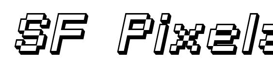SF Pixelate Shaded Oblique font, free SF Pixelate Shaded Oblique font, preview SF Pixelate Shaded Oblique font