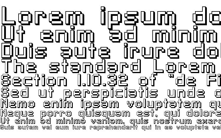 specimens SF Pixelate Shaded font, sample SF Pixelate Shaded font, an example of writing SF Pixelate Shaded font, review SF Pixelate Shaded font, preview SF Pixelate Shaded font, SF Pixelate Shaded font