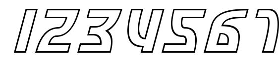 SF Retroesque Outline Italic Font, Number Fonts