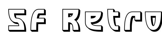 шрифт SF Retroesque Shaded, бесплатный шрифт SF Retroesque Shaded, предварительный просмотр шрифта SF Retroesque Shaded