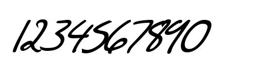 SF Scribbled Sans Bold Italic Font, Number Fonts