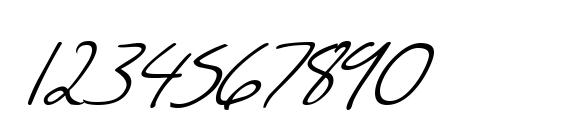 SF Scribbled Sans Italic Font, Number Fonts