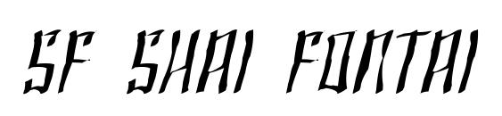 SF Shai Fontai Distressed Oblique font, free SF Shai Fontai Distressed Oblique font, preview SF Shai Fontai Distressed Oblique font