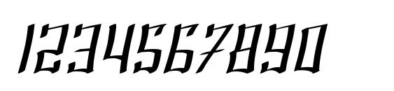 SF Shai Fontai Extended Oblique Font, Number Fonts