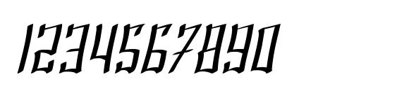 SF Shai Fontai Oblique Font, Number Fonts