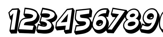 SF Slapstick Comic Shaded Oblique Font, Number Fonts