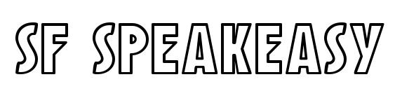 шрифт SF Speakeasy Outline, бесплатный шрифт SF Speakeasy Outline, предварительный просмотр шрифта SF Speakeasy Outline