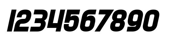 SF Speedwaystar Bold Oblique Font, Number Fonts