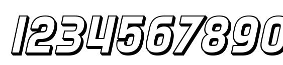 SF Speedwaystar Shaded Oblique Font, Number Fonts