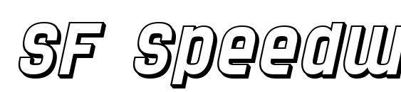 SF Speedwaystar Shaded Oblique Font
