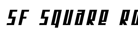 SF Square Root Bold Oblique Font