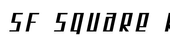 SF Square Root Extended Oblique Font