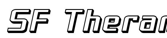SF Theramin Gothic Shaded Oblique Font