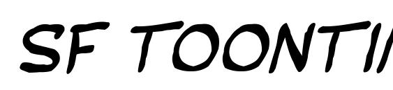 Шрифт SF Toontime Blotch Italic