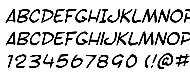 glyphs SF Toontime Italic font, сharacters SF Toontime Italic font, symbols SF Toontime Italic font, character map SF Toontime Italic font, preview SF Toontime Italic font, abc SF Toontime Italic font, SF Toontime Italic font