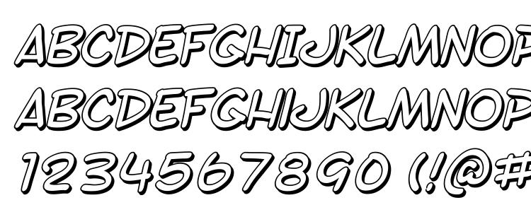 glyphs SF Toontime Shaded Italic font, сharacters SF Toontime Shaded Italic font, symbols SF Toontime Shaded Italic font, character map SF Toontime Shaded Italic font, preview SF Toontime Shaded Italic font, abc SF Toontime Shaded Italic font, SF Toontime Shaded Italic font