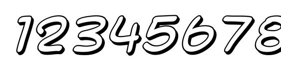 SF Toontime Shaded Italic Font, Number Fonts