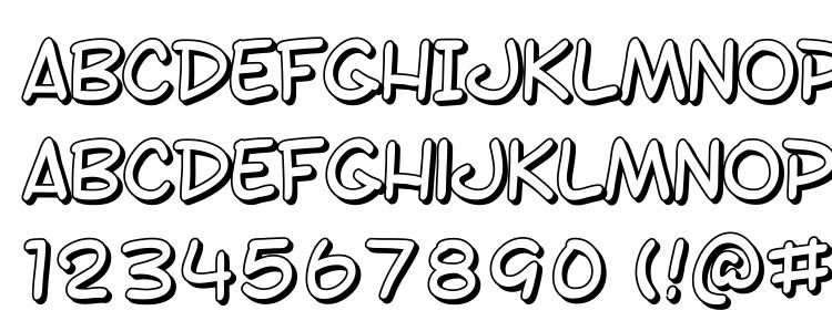 glyphs SF Toontime Shaded font, сharacters SF Toontime Shaded font, symbols SF Toontime Shaded font, character map SF Toontime Shaded font, preview SF Toontime Shaded font, abc SF Toontime Shaded font, SF Toontime Shaded font