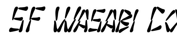 шрифт SF Wasabi Condensed Bold Italic, бесплатный шрифт SF Wasabi Condensed Bold Italic, предварительный просмотр шрифта SF Wasabi Condensed Bold Italic