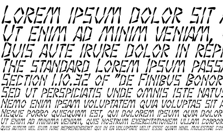 образцы шрифта SF Wasabi Condensed Italic, образец шрифта SF Wasabi Condensed Italic, пример написания шрифта SF Wasabi Condensed Italic, просмотр шрифта SF Wasabi Condensed Italic, предосмотр шрифта SF Wasabi Condensed Italic, шрифт SF Wasabi Condensed Italic