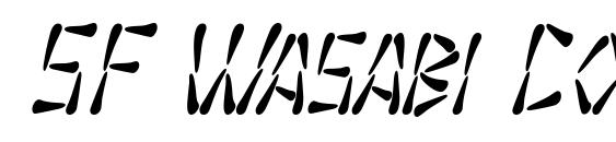 шрифт SF Wasabi Condensed Italic, бесплатный шрифт SF Wasabi Condensed Italic, предварительный просмотр шрифта SF Wasabi Condensed Italic