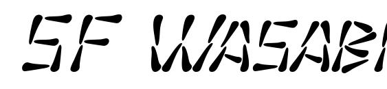 шрифт SF Wasabi Italic, бесплатный шрифт SF Wasabi Italic, предварительный просмотр шрифта SF Wasabi Italic