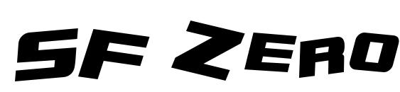 SF Zero Gravity Bold Italic Font