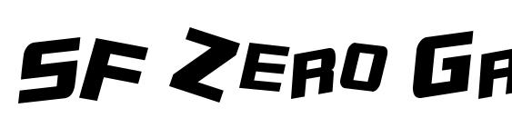 SF Zero Gravity Condensed Italic Font